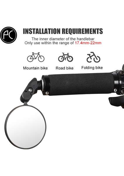 A Stili Yazın Pcycling Bisiklet Arka Bakış Aynası Katlanabilir Saplı Bisiklet Mtb Arka Bakış Aynası (Yurt Dışından)
