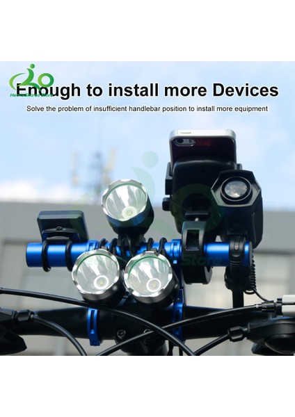 Siyah 20CM Tarzı Karbon Tüp Bisiklet Direksiyon Uzatıcı Çift Kelepçe Alaşım Braket Direksiyon Uzatma Bisiklet Işık Gps Bilgisayar Çerçeve Işık Klipsi (Yurt Dışından)