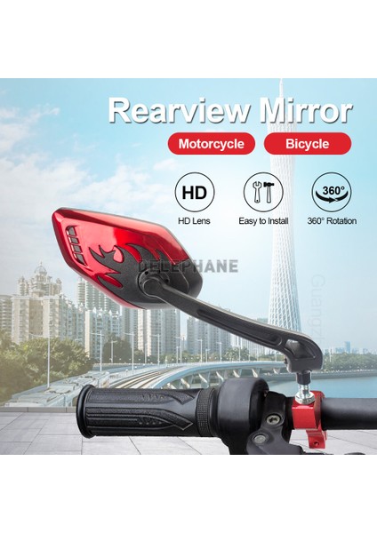Mavi Stil Bisiklet Aynaları Çift Hd Cam Lens Dağ Bisikleti Aynası Ayarlanabilir Bisiklet Cam Aynası Dönebilen Güvenli Arka Görüş Aynası Sol ve Sağ (Yurt Dışından) fiyatları