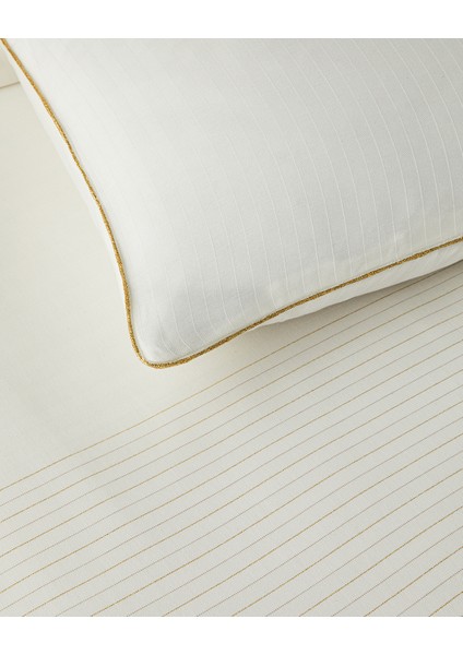 Elegant Ipliği Boyalı King Size Nevresim Takımı Gold