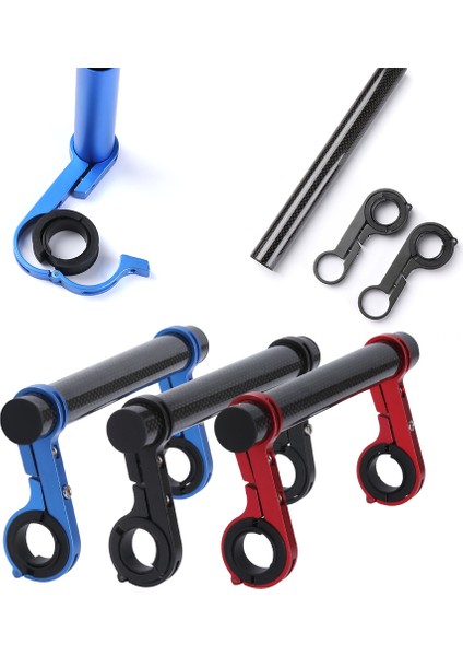 Mavi 10CM Tarzı 1 Adet Alüminyum Alaşım Bisiklet Direksiyon Uzatıcısı Moda Çift Tüp Braketi Lamba Montaj Bisiklet Ekstra Depolama Alanı Aksesuarları (Yurt Dışından) modelleri