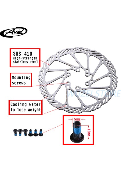 G3 Bir 203 mm Stili 1 Parça Avıd G3 Bisiklet Rotorları Dağ Bisikleti Yol Mtb Disk Fren Rotoru Vida ile Hidrolik Disk Fren Aracı (Yurt Dışından)