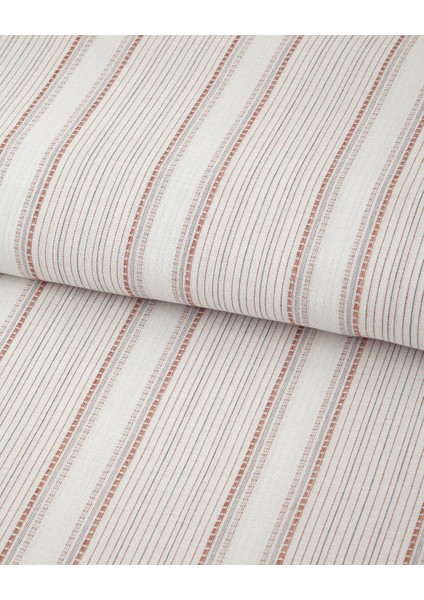Liny Ipliği Boyalı King Size Nevresim Takımı 240X220 cm Terracotta