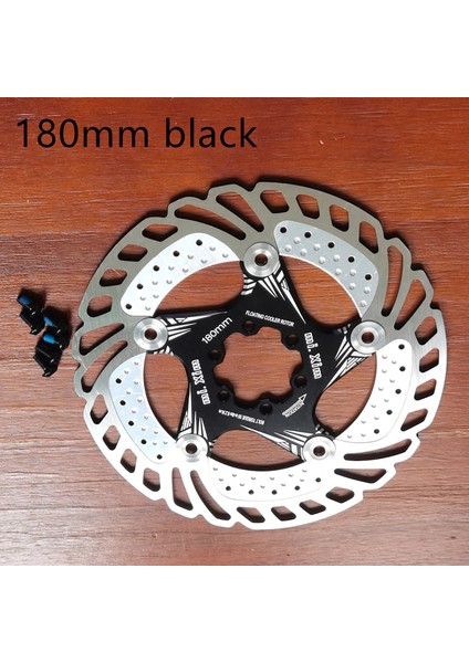 Siyah 180MM Stil Dh Mtb Dağ Bisikleti Soğutma Fren Rotorları Aşağı Yokuş Yüzen Bisiklet Fren Altı Çivi Diski (Yurt Dışından)