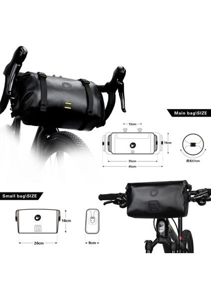 Yalnızca Küçük Çanta 4l-1 Stili Rhinowalk Bisiklet Çantası Su Geçirmez Büyük Kapasiteli Direksiyon Çantası -Parça Ön Tüp Bisiklet Çantası Mtb Çerçeve Bagaj Bisiklet Aksesuarları (Yurt Dışından) fiyatları