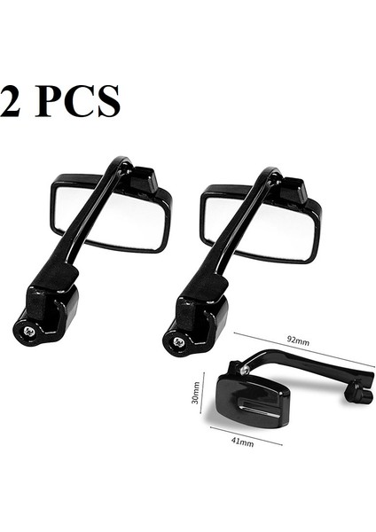 Siyah 2pcs Tarzı Bisiklet Bisiklet Bisiklet Gözlüğü Arka Görünüm Ayna Mi Kask Arka Görünüm Ayarı Arka Görüş Gözlüğü Montaj Bisiklet Ekipmanları (Yurt Dışından)