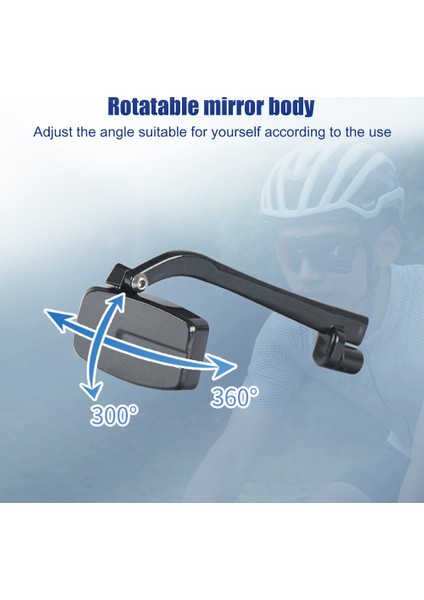 Siyah 2pcs Tarzı Bisiklet Bisiklet Bisiklet Gözlüğü Arka Görünüm Ayna Mi Kask Arka Görünüm Ayarı Arka Görüş Gözlüğü Montaj Bisiklet Ekipmanları (Yurt Dışından)