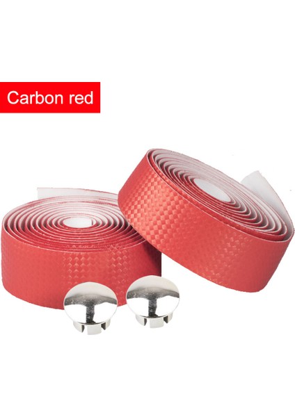 Karbon Kırmızı Tarzı 1 Çift Kaymaz Bisiklet Nefes Alabilir Kolu Kemer Şok Emici Mtb Dağ Yol Bisikleti Kolu Bandı Bisiklet Aksesuarları (Yurt Dışından)