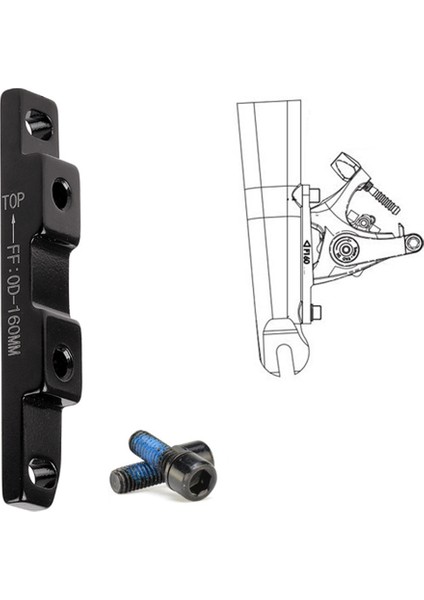 F160 R140 Tarzı Mtb Disk Fren Kaliper Çerçeve Adaptör Braketi Is ve Pm Alüminyum Alaşım Adaptör Bisiklet Aksesuarları (Yurt Dışından)
