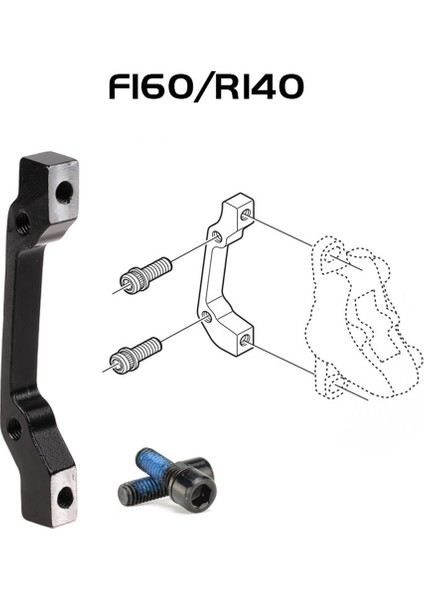 F160 R140 Tarzı Mtb Disk Fren Kaliper Çerçeve Adaptör Braketi Is ve Pm Alüminyum Alaşım Adaptör Bisiklet Aksesuarları (Yurt Dışından)