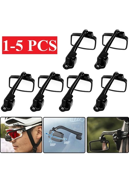 Siyah 2pcs Tarzı Bisiklet Bisiklet Bisiklet Gözlüğü Arka Görünüm Ayna Mi Kask Arka Görünüm Ayarı Arka Görüş Gözlüğü Montaj Bisiklet Ekipmanları (Yurt Dışından)