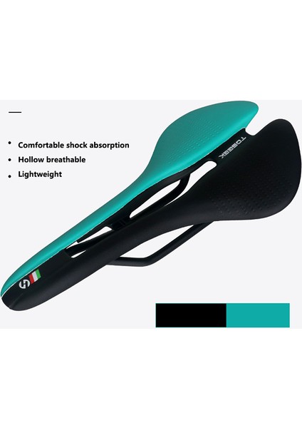 Siyah Yeşil Tarzı Toseek Mtb Yol Bisikleti Koltuğu Ultrahafif 185G Yarış Koltuğu Hollow Ergonomik Tasarım Cr-Mo Koltuk Rayı Bisiklet Parçaları 7 Renk (Yurt Dışından)