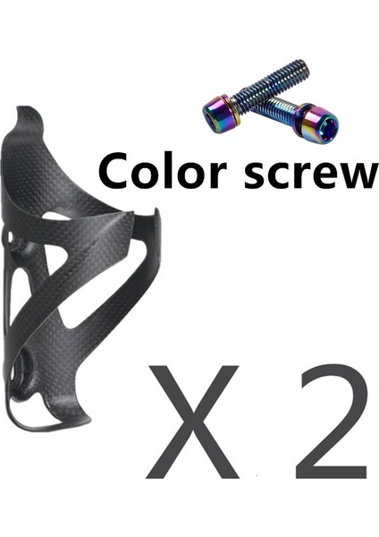 2x Mat Renkli Vida Stili Kocevlo Tam Karbon Fiber Bisiklet Ultralig Su Şişesi Kafesi Mtb Yol Bisikleti Şişe Tutucu Ultra Hafif Bisiklet Ekipmanı Mat Hafif (Yurt Dışından)