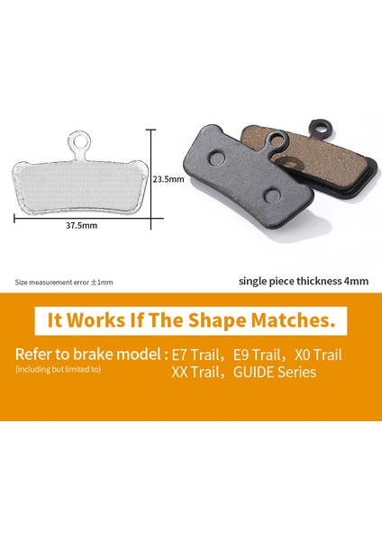 NO.859 Tarzı Sram Avid X0 Trail Için 2 Çift Bisiklet Fren Balatası Sram Guide R Rs Rsc Mtb Dağ Bisikleti Disk Fren Için (Yurt Dışından)