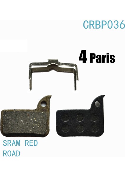 CRBP048 Tarzı Sram Hrd Red Etap, Force 22, Cx1, Rival 22, B1 Seviye Ult Tlm Için 4 Çift Bisiklet Yarı-Metalik Hidrolik Disk Fren Balataları (Yurt Dışından)