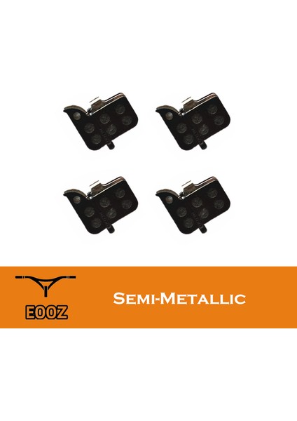 CRBP048 Tarzı Sram Hrd Red Etap, Force 22, Cx1, Rival 22, B1 Seviye Ult Tlm Için 4 Çift Bisiklet Yarı-Metalik Hidrolik Disk Fren Balataları (Yurt Dışından)