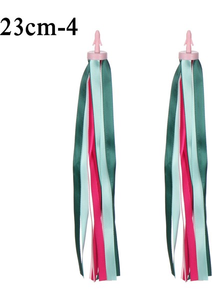 23CM-4 Stili Çocuk Bisikleti Üç Tekerlekli Direksiyon Renkli Püsküller Süsleme Kız Erkek Direksiyon Kırlangıçları Scooter Parçaları (Yurt Dışından)