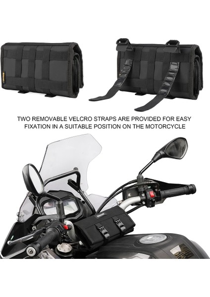 Asker Yeşili Tarzda Tek Çanta Rhinowalk Motosiklet Tamir Araçları Depolama Çantası Katlanabilir 1680D Polyester Araç Çantası Tornavida Pense Organizatörü (Yurt Dışından)