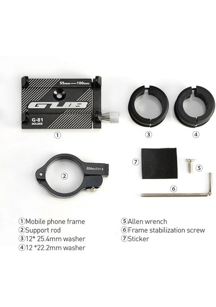 Kırmızı G81 Stili Gub G81 G-81 Alüminyum Bisiklet Telefon Tutucu Akıllı Telefon Ayarlanabilir Destek Gps Bisiklet Telefon Standı Montaj Braketi (Yurt Dışından) modelleri