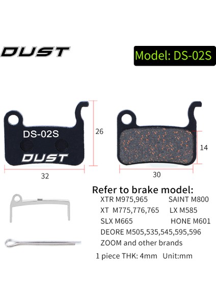 DS-02S Stili Dust 1 Çift Bisiklet Disk Fren Pedalı Xt Slx Avid Bb5 Bb7 Elixir Dracomagurazoom5 Için (Yurt Dışından)
