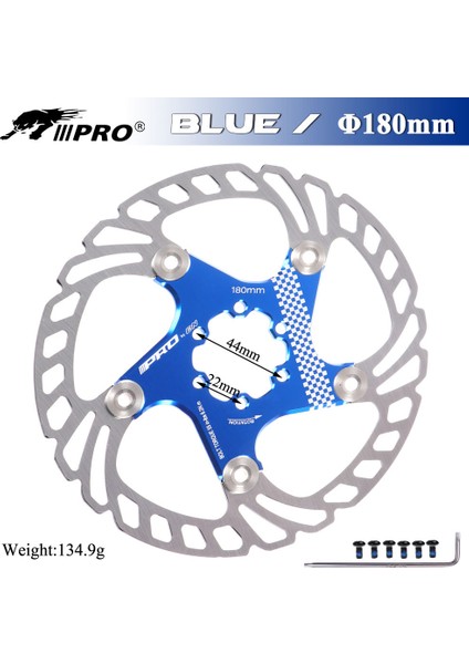 180MM Mavi Tarzı Iııpro Mtb Yol Bisikleti Fren Disk Rotoru Yüzen Pedal 6 Civatalı Tırnak Disk Dağ Hub Bisiklet Parçaları (Yurt Dışından)