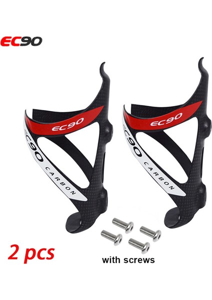 2 Adet Kırmızı Tarzı EC90 Hafif Karbon Fiber Yol ve Dağ Bisikleti Şişe Bisikleti Şişesi Sürüş Ekipmanı Su Bardağı Tutucu Döngü Ekipman Parçaları (Yurt Dışından)