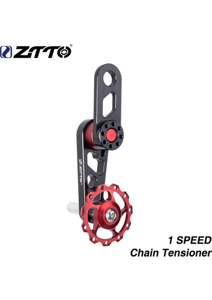 Dsllq Kırmızı Tarzı Ztto Bisiklet Tek Hızlı Zincir Germe Aparatı Mtb Katlanır Bisiklet 1 Hızlı Kasnak Yaylı Tekerlek Vites Zinciri Kontrol Zincir Kılavuzu (Yurt Dışından)