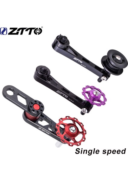 Dsllq Kırmızı Tarzı Ztto Bisiklet Tek Hızlı Zincir Germe Aparatı Mtb Katlanır Bisiklet 1 Hızlı Kasnak Yaylı Tekerlek Vites Zinciri Kontrol Zincir Kılavuzu (Yurt Dışından)