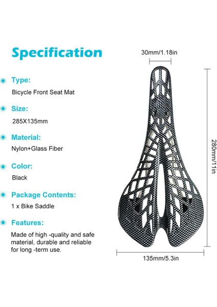 Sarı Stil Dağ Yolu Koltuk Selesi Karbon Fiber Yarış Bisikleti Sürme Hollow Koltuklar Bisiklet Bisiklet Parçaları Mtb Bisiklet Ekipmanları (Yurt Dışından)
