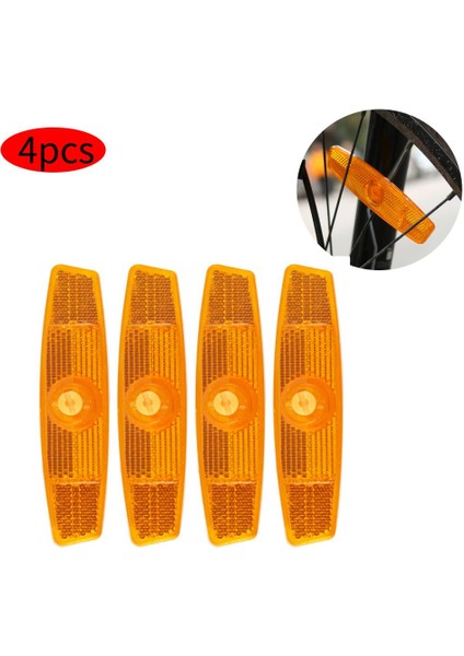 4pc Turuncu Tarzı Dağ Bisikleti Teli Reflektör Balık Şekilli Tekerlek Çelik Jant Reflektörleri Bisiklet Yansıtıcı Işık Mtb Bisiklet Aksesuarları (Yurt Dışından)