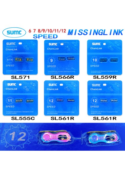 11 Vitesli Altın Tarzı 2 Çift Sumc Zincir Kayıp Halka Hızlı Gümüş Altın Rianbow Yeniden Kullanılabilir Zincir Sihirli Toka Bisiklet Zincir Tamir Parçaları (Yurt Dışından)