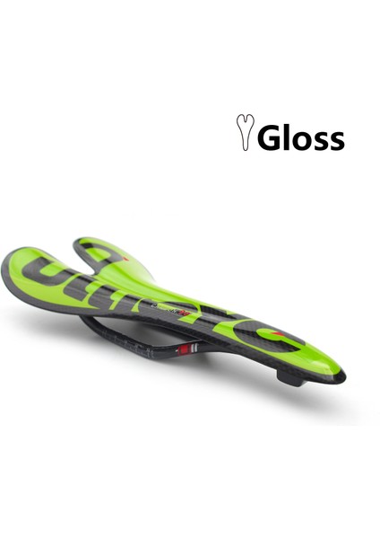 Yeşil Parlak Stil Tam Karbon Fiber Yol Dağ Bisikleti Sele Karbon Sele Koltuk Yastığı Hafif Mtb Yol Katlanır Bisiklet Ön Koltuk ZD128 (Yurt Dışından)