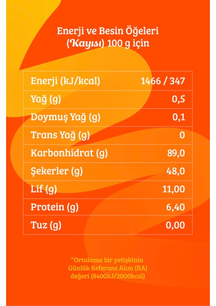 Freeze Dried Kayısı, Dondurularak Kurutulmuş Meyve Cipsi, Freeze Dry Meyve Kurusu 30 gr