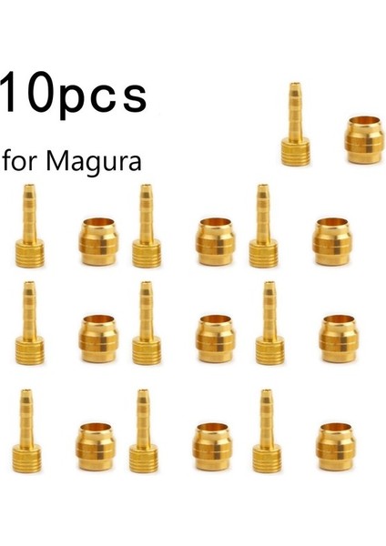 Magura Tarzı Için Sram Magura Için 10 Takım Dağ Bisikleti T Başlı Bakır Kılıf Fren Yağ Boru Yağ Iğnesi Zeytin Konnektör Içine Ekle (Yurt Dışından)