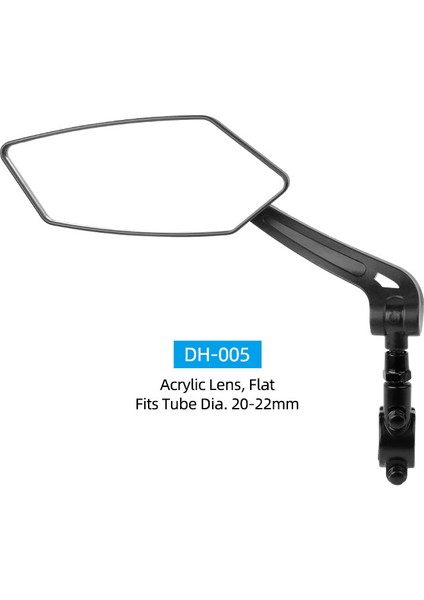 DH-005 Sol Stil Bisiklet Arka Görünüm Ayna Dönme Açısı Ayarlanabilir Opsiyonel Paslanmaz Çelik Veya Akrilik Lens Uzunluk Ayarlanabilir Reflektör (Yurt Dışından)