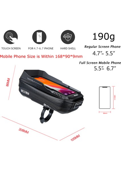 Xt2 Wenlı Tarzı Vahşi Adam Yağmurluk Bisiklet Çantası Direksiyon 6.7 Inç Bisiklet Çantası Telefon Güneşlik Bisiklet Çantası Yol Bisikleti Mtb Aksesuarları (Yurt Dışından) modelleri