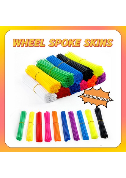 Soluk Mavi Tarzı Evrensel Motosiklet Kir Bisikleti Tekerlek Jant Konuş Kapakları Wrap Tüpleri Dekor Koruyucu Motokros Moto Için (Yurt Dışından) fiyatları