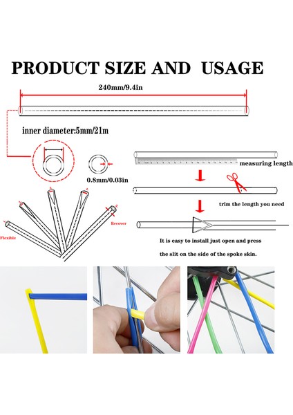 Soluk Mavi Tarzı Evrensel Motosiklet Kir Bisikleti Tekerlek Jant Konuş Kapakları Wrap Tüpleri Dekor Koruyucu Motokros Moto Için (Yurt Dışından) indirimleri