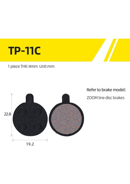 TP-11C Tarzı Bisiklet Fren Balataları Bisiklet Disk Fren Balatası Bisiklet Hidrolik Disk Fren Balataları Yarı Metalik Bb5 Bb7 Için (Yurt Dışından)