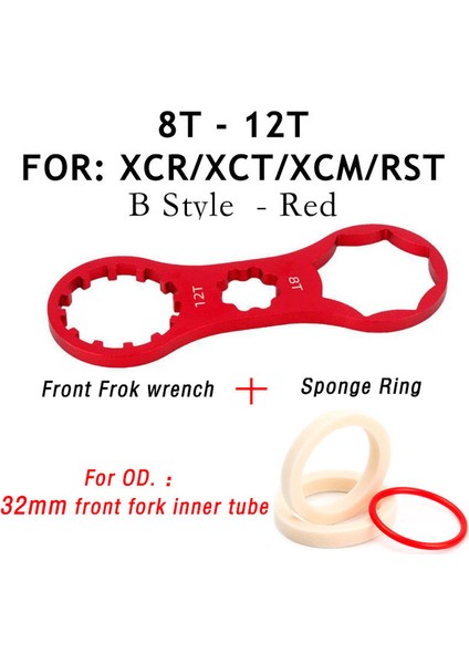 Stil B ve 32 mm Set Stili Risk Alüminyum Bisiklet Ön Çatal Onarım Aracı Sr Suntour Xcrxctxcmrst Mtb Bisiklet Ön Çatal Kapağı Anahtarı Montaj Aracı (Yurt Dışından)