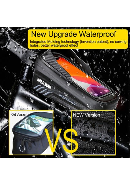 Bkx2 Tarzı Wıld Man Bisiklet Çantası 2l Çerçeve Ön Tüp Bisiklet Su Geçirmez Telefon Kılıf Tutucu 7,4 Inç Dokunmatik Ekran Çanta Aksesuarları (Yurt Dışından) fırsatları