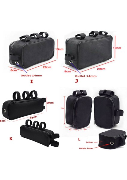 18X8X12CM Stili Bisiklet Bisiklet Tüp Çerçeve Paket Çantası Kılıf Pil Li-Ion Aracı Kutu Depolama Askılı Çoklu Boyutlar Su Geçirmez Kolaylık Için Bisiklet (Yurt Dışından) indirimleri