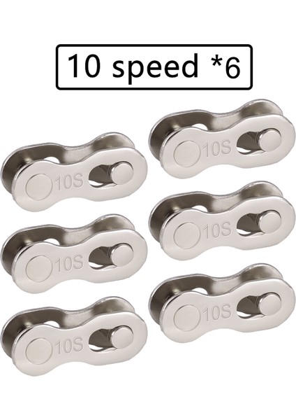 10 Speedx6 Stili 3 Çift Bisiklet Zincir Bağlantı Hızlı Bağlantı Eklemeleri Sihirli Düğmeler Metal Hız Açık Hava Bisiklet Mtb Bisiklet Parçası (Yurt Dışından)