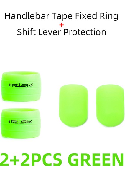 1 Takım Yeşil Tarzı 2 Adet Risk Silikon Bisiklet Direksiyon Bandı Fişi Sabit Halka Yol Bisikleti Vites Kolu Koruma Kapak Kaymaz Bisiklet Aksesuarları (Yurt Dışından)