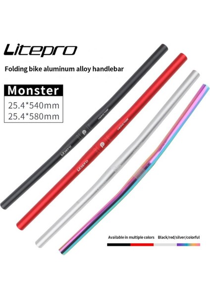 Siyah 580MM Tarzı Dayanıklı Düz Saplı Katlanabilir Litepro Bisiklet Direksiyonu Sabit Dağ Bisikleti Direksiyonu Açık Hava Sürüşü Universal (Yurt Dışından) fırsatları