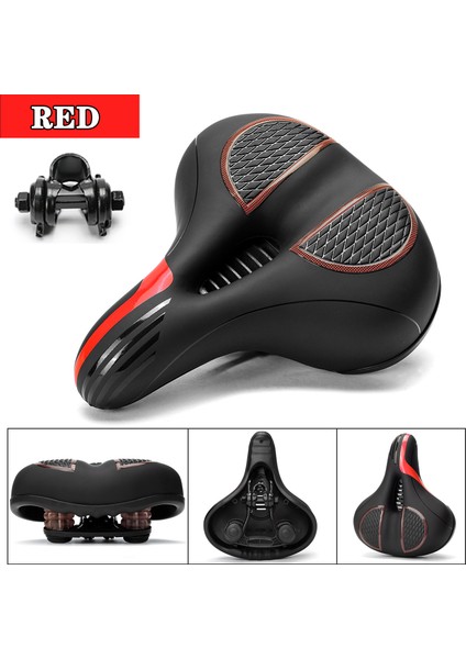 562 Kırmızı Tarzı Cycabel 3D Jel Bisiklet Koltuk Koltuğu Erkek Kadın Kalın Mtb Yol Bisikleti Koltuğu Hollow Nefes Alabilen Rahat Yumuşak Motosiklet Koltuğu (Yurt Dışından)