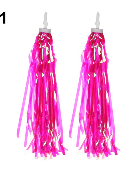 NO.45292 Stili 2 Adet Üç Tekerlekli Bisiklet Direksiyonu Scooter Parçaları Püsküller Akışkanlar Püskül Bisiklet Bisiklet Dekorasyon Çocuk Kız Erkek Bisiklet Aksesuarları (Yurt Dışından)