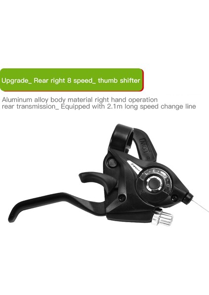 No.4 Stili 2 Adet Bisiklet Başparmak Şanzıman Hızlı Dağ Bisikleti Kontrol Cihazı Bağlantılı Fren Kolu Bisiklet Aksesuarları (Yurt Dışından)