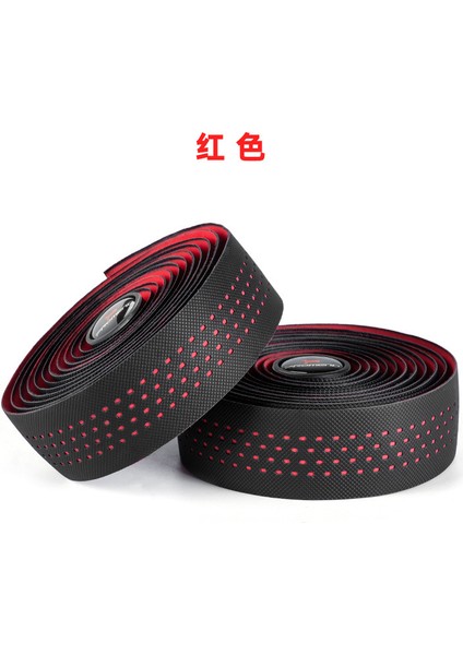 Siyah ve Kırmızı Tarz 1 Çift2 Adet Profesyonel Yol Bisikleti Direksiyon Sapı Eva Pu Sönümleme Titreşim Önleyici Sargı (Yurt Dışından)