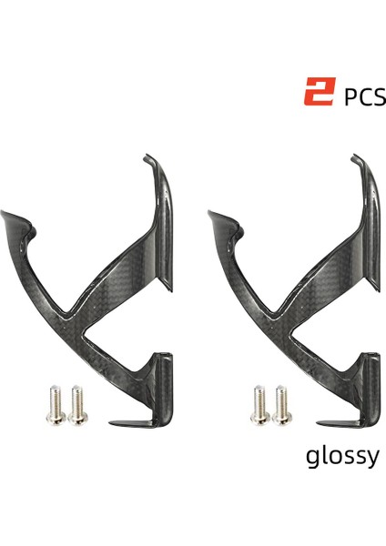 3k Parlak 2 Adet Stil Bisiklet Şişe Tutucu Tam Karbon Fiber Süper Hafif Yol/dağ Bisikleti Su Şişesi Kafesi Tutucu Mat Parlak (Yurt Dışından)